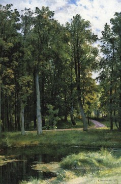 chemin forestier 1897 paysage classique Ivan Ivanovich Peinture à l'huile